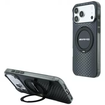 Mercedes-AMG IML Double Layer Urban Line with Ring Stand MagSafe Smartphone Case for iPhone 18 Pro Max / 17 Pro Max, Black
