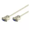 Goobay 50547 D-SUB Connection Cable, RS-232 Socket (9-pin) to RS-232 Socket (9-pin), 2 m, Grey