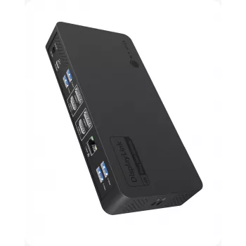 ICY BOX IB-DK2255AC 11-in-1 laptop docking station, DL6950 chip, 2x video (2x DP/HDMI 4K@60 Hz), 96 W PD to host, Gigabit LAN, host C+A 10 Gbit/s, black