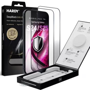 3mk DeepBlack Anti-Reflective Glass screen protector for Samsung Galaxy S24/S25