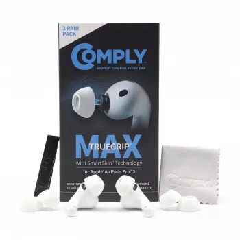 Comply MAX ear tips for Apple AirPods Pro 3, white, size L