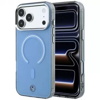 Mercedes Double Layer Iconic Logo MagSafe Smartphone Case for iPhone 18 Pro Max / 17 Pro Max, blue