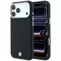 BMW BMW001220 Sign Deboss Quilted Metal Logo MagSafe Case for iPhone 18 Pro Max / 17 Pro Max, black