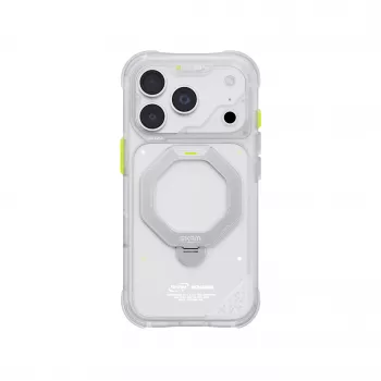 Skinarma Saturn MagSafe Case with Rotating Stand for iPhone 18 Pro / 17 Pro, Frost