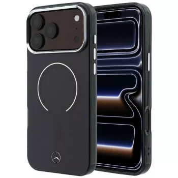 Mercedes Mer008921 Double Layer Iconic Logo MagSafe Case for iPhone 18 Pro Max / 17 Pro Max, burgundy