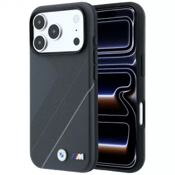 BMW M Tire Track with Silver Line MagSafe Case for iPhone 18 Pro / 17 Pro, anthracite