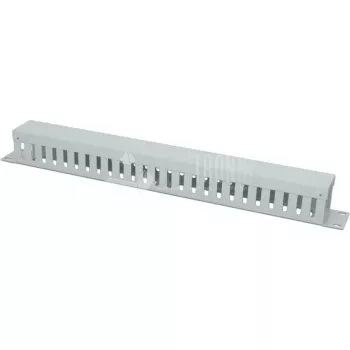 Wirewin KRP 1U 19-inch 1U cable management panel with cover, grey RAL7035