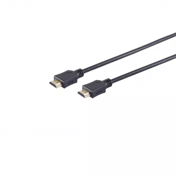 Wentronic 77473-E HDMI Cable, 3 m, 3D, Ethernet, 4K 60 Hz, gold-plated