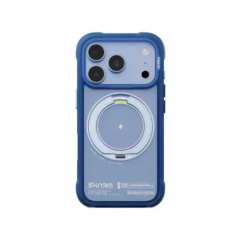 Skinarma Atlas Case with MagSafe and Rotating Stand for iPhone 18 Pro / 17 Pro, Blue