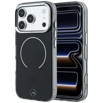 Mercedes Mer008879 Case for iPhone 18 Pro Max / 17 Pro Max, Double Layer Iconic Logo, MagSafe, Black
