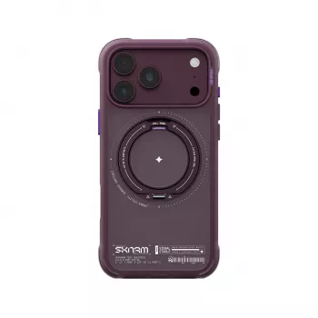 Skinarma Atlas Case with MagSafe and Rotating Stand for iPhone 18 Pro Max / 17 Pro Max, burgundy