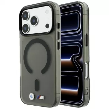 BMW BMW001309 M IML Frosted Metal Logo & Trims MagSafe Case for iPhone 18 Pro / 17 Pro, black