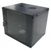 LogiLink W12F64B wall cabinet 48.30 cm (19″), single-piece, 12 U, black grey (RAL7021), 1.2 mm steel, unassembled