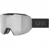 UVEX Evidnt ATTRACT V ski goggles with case, Black/Silver