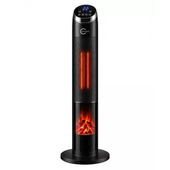 Carruzzo Q20H1 Fan Heater 95 cm, Black