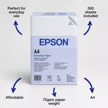 Epson Bright White Printing Paper, A4 (210 x 297 mm), 75 g/m2