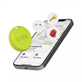 SBS Track My Circle locator compatible with Apple Find My, green