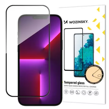 Wozinsky Full Glue Case Friendly Tempered Glass with Frame for iPhone 15 Pro Max, black