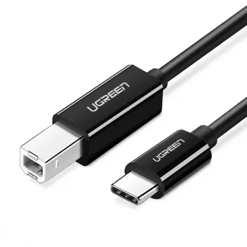 Ugreen US241 USB-C 2.0 to USB-B printer cable, 1 m, black