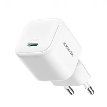Joyroom TCG08 (JR-TCG08) GaN travel charger, USB-C, 20W, PD 3.0, QC 3.0, white
