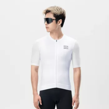 Rockbros 15200025 short-sleeve cycling jersey, size XL, white