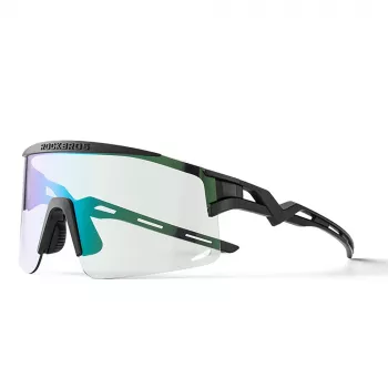 Rockbros photochromic cycling glasses with UV protection and prescription insert, black