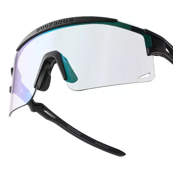 Rockbros photochromic cycling glasses with UV protection and prescription insert, black
