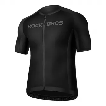 Rockbros 15120002005 short-sleeve cycling jersey, size XXL, black