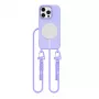 Tech-Protect Magnecklace MagSafe Case with Lanyard for Apple iPhone 16 Pro, Purple