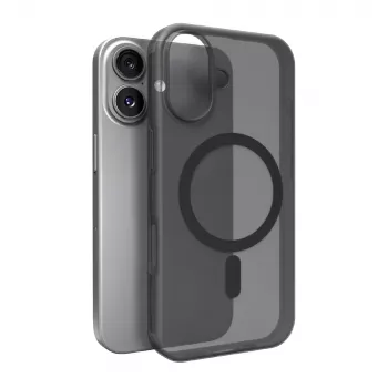 Puro Daylight MagSafe-compatible Silicone Case for iPhone 17, Translucent Black