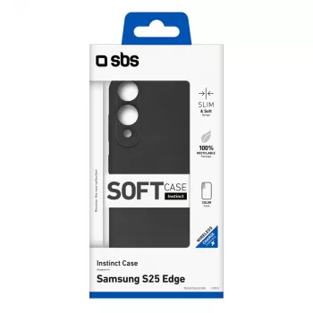 SBS Instinct Case for Samsung Galaxy S25 Edge, Black