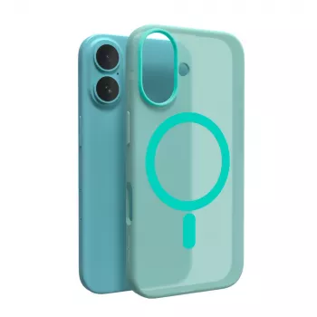 Puro Daylight MagSafe silicone case for iPhone 16, green