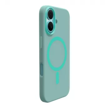 Puro Daylight MagSafe silicone case for iPhone 16, green