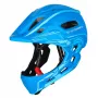 Wozinsky Children's Full-Face Cycling Helmet with USB Rear Light, Size S (52-56 cm), Blue