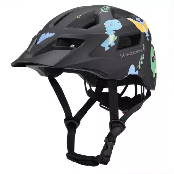 Wozinsky Children's MTB Cycling Helmet with Removable Visor, Size XS (48-52 cm), Black