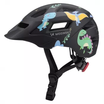 Wozinsky Children's MTB Cycling Helmet with Removable Visor, Size XS (48-52 cm), Black