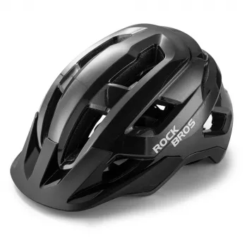 Rockbros LK-67 Youth Cycling Helmet with Removable Visor, 54-58 cm, Black