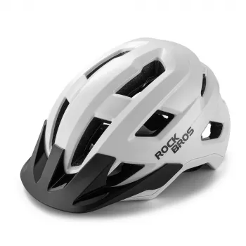 Rockbros LK-67 Youth Cycling Helmet with Removable Visor, 54-58 cm, White