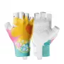 Rockbros S389 Women's Short-Finger Cycling Gloves with Shock Absorption, Size L, Multicolour