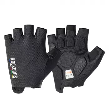 Rockbros TLS004 ROAD TO SKY Short Shock-Absorbing Cycling Gloves S, Black