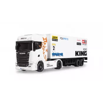 Amewi Mini Scania 730 S with Suitcase Trailer 1:64 RTR, white (22784)