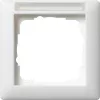 Gira Frame 109127, 1-Gang with Labelling Field, Standard 55, Pure White, Matt