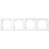 Gira cover frame 0214150, 4-Gang, Gira E1, pure white, glossy