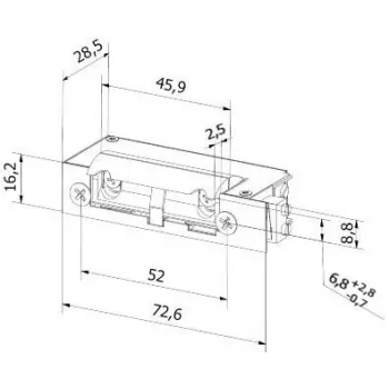 BIRA HARTTE XS series electric door opener XS00UM, 12-24 V AC/DC, standard, with monitoring