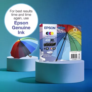 Epson 406XL Umbrella DURABrite Ultra Multipack EasyMail 4-pack, XL (C13T17H64510)