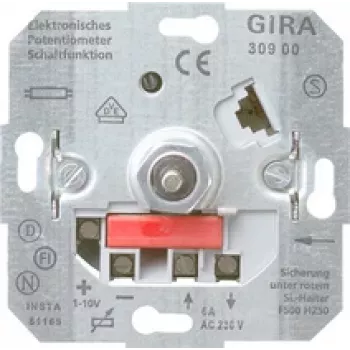 Gira 030900 Dimmer and Switch, Flush-Mount Insert, metallic