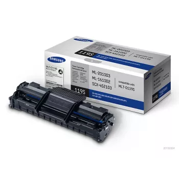 Samsung MLT-D119S Black Original Toner Cartridge, 3000 Pages, Black, 1 pc